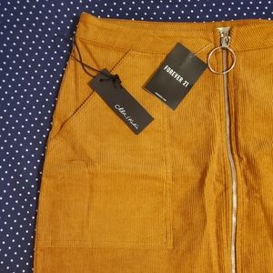 Up-Front Corduroy Mini Skirt